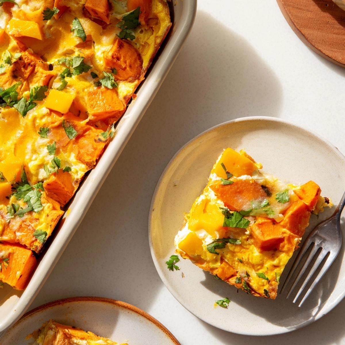 Delicious, healthy Mango Sweet Potato Egg Bake recipe, a savory-sweet brunch favorite.