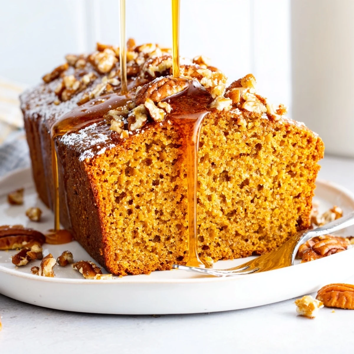 Maple Bourbon Cake Pancake Loaf