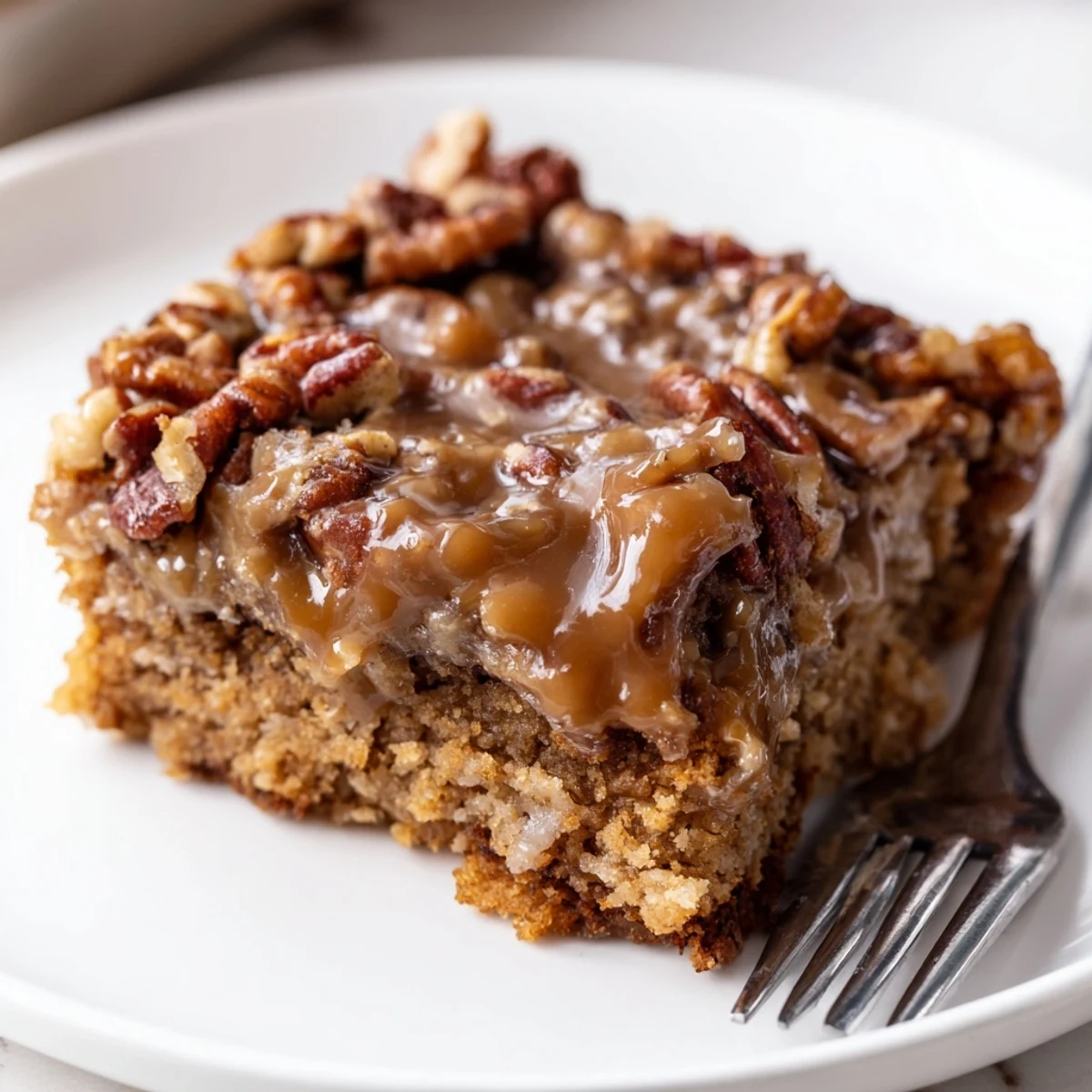 Caramel Pecan Cookie Sheet Cake