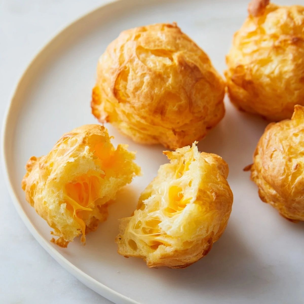 Warm, airy Cheese Puffs bursting with cheese, ideal for any festive gathering.