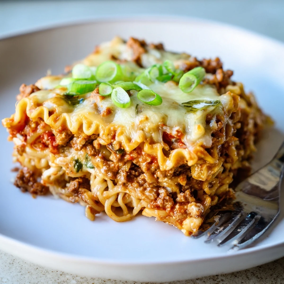 Spicy Ramen Lasagna Fusion