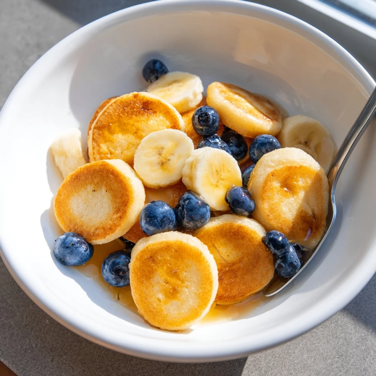 Mini Pancake Cereal Breakfast