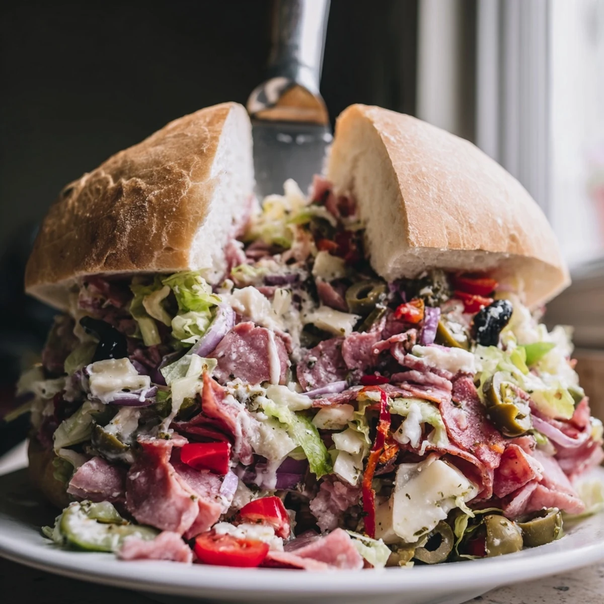 Colorful Flavor Mash-Up Sandwiches with a delicious mix of Italian ingredients.  