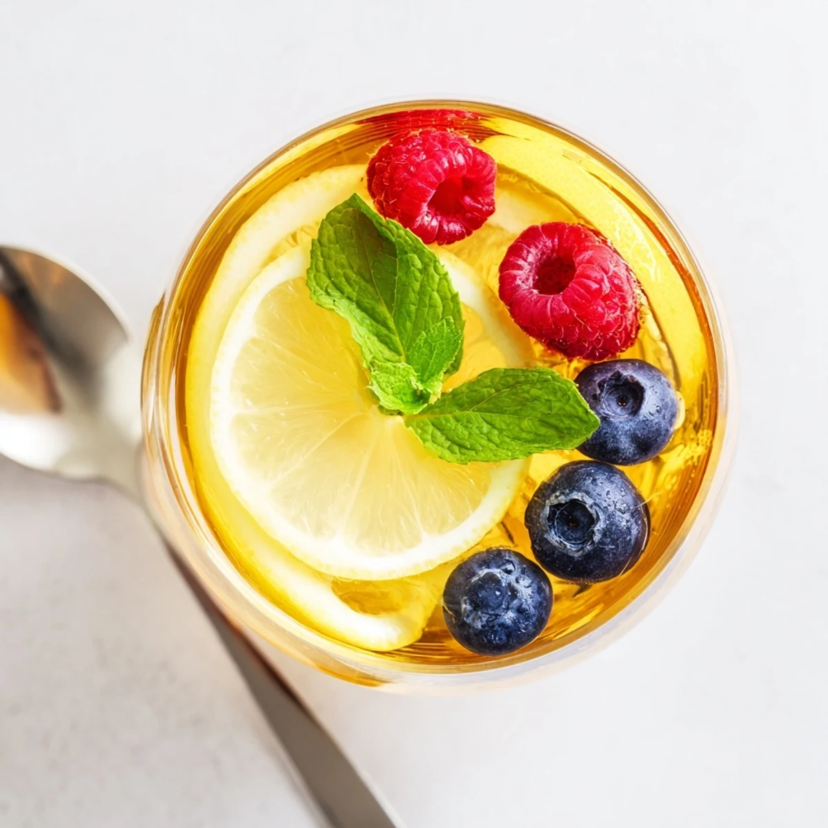 Homemade kombucha mocktails featuring ginger and mint for a fizzy, healthy sip.