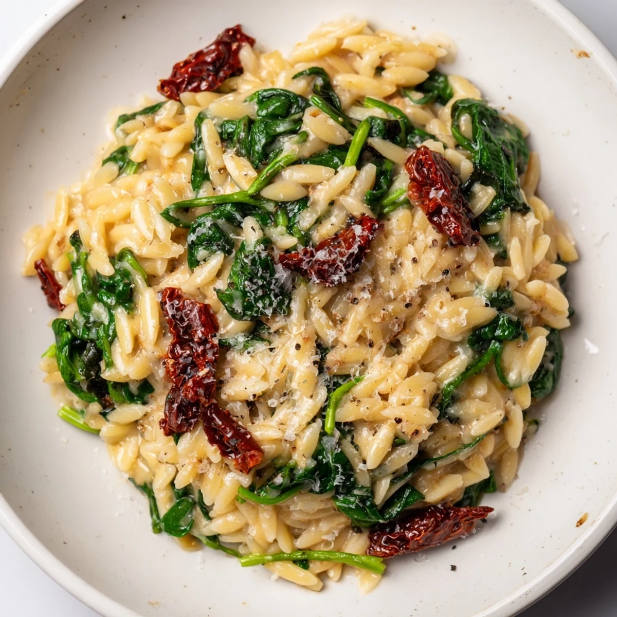Creamy Tuscan Orzo Bowl
