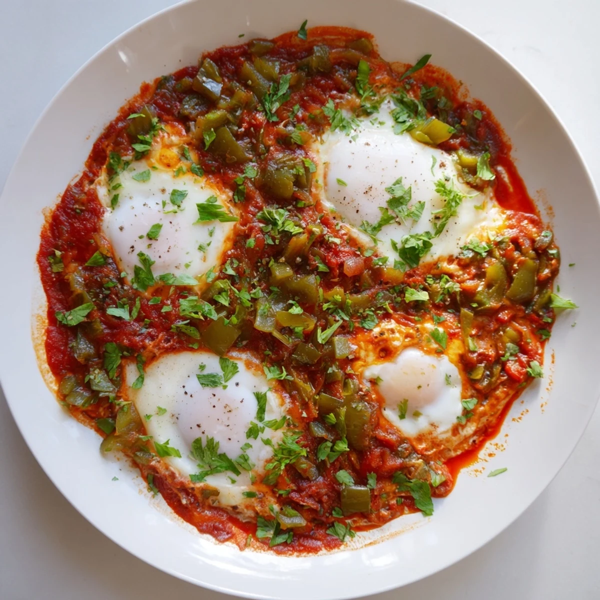 Poached Eggs in Spiced Tomato