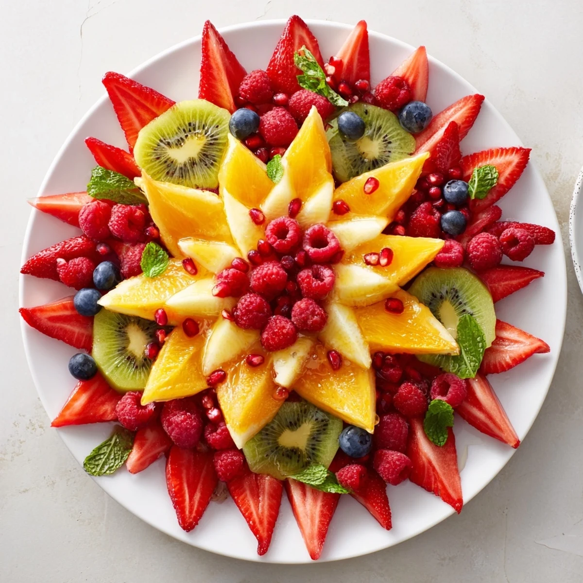 Festive Poinsettia Fruit Bowl