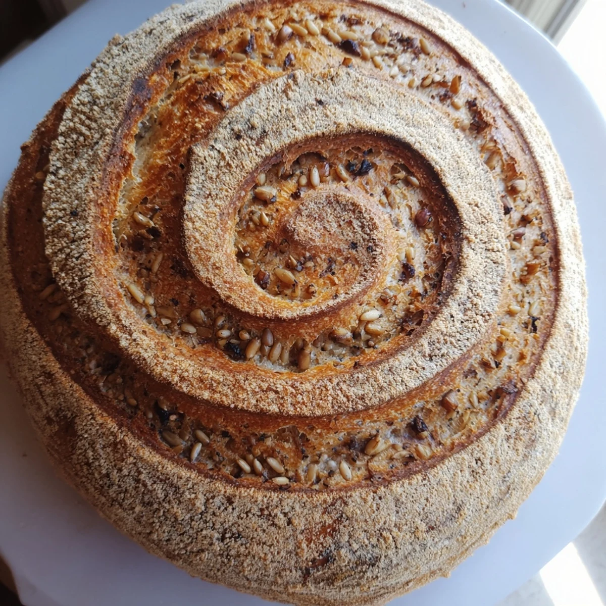 Fibonacci Spiral Growth Bread