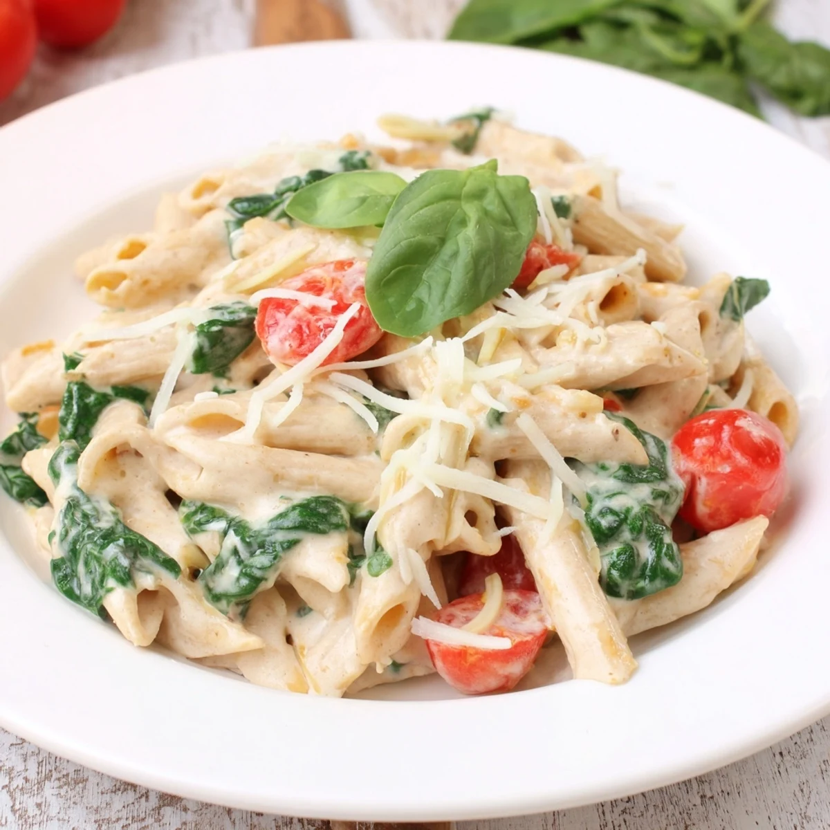 Delicious Cottage Cheese High-Protein Creamy Pasta: a healthy, comforting meal with a rich sauce.