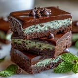 Festive St. Patricks Day mint chocolate chip brownie bites with a rich fudgy texture and cool minty flavor.