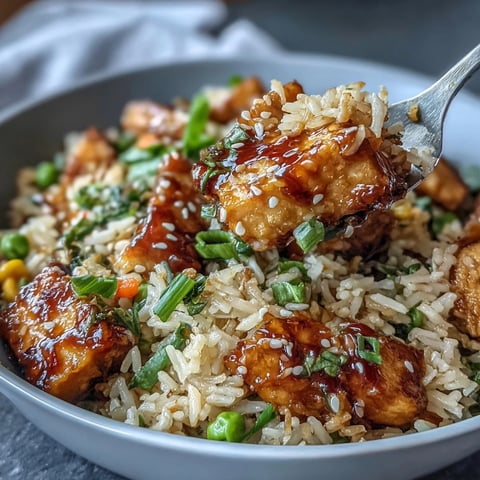Golden-crispy tofu cubes and colorful vegetables tossed in soy-sesame sauce over fluffy jasmine rice for dinner.