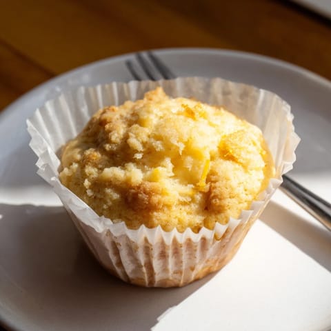 Fluffy sweet tea muffins with creamy cheese, perfect for breakfast or brunch.  