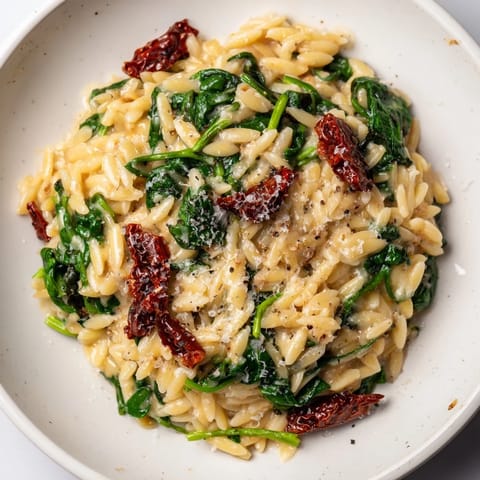 Creamy Tuscan Orzo Bowl