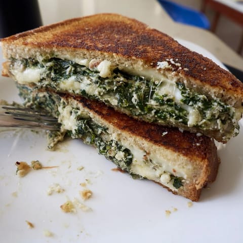 Sourdough Spinach Artichoke Grilled