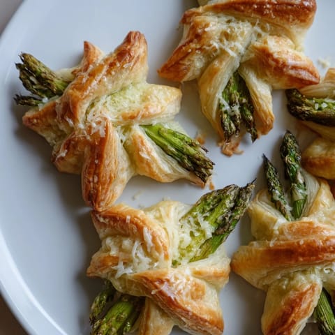 Star Shaped Asparagus Wraps