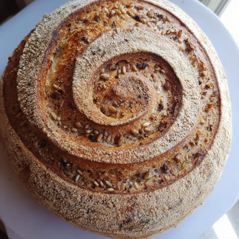 Fibonacci Spiral Growth Bread