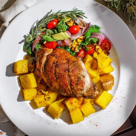 Avocado Sweet Potato Chicken Bowl