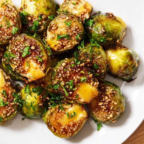 Honey Mustard Glazed Brussels