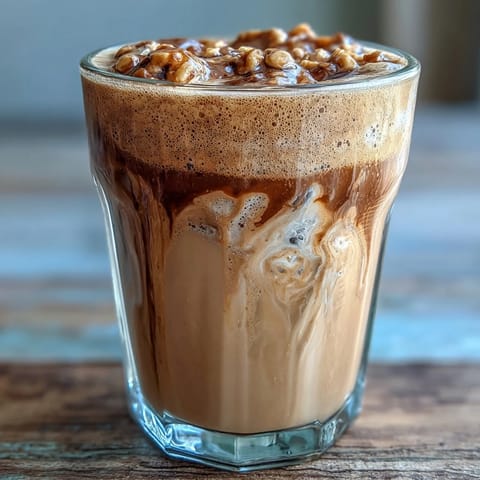 A creamy, energizing coffee protein shake with frothy foam and rich café flavor, perfect for busy mornings.