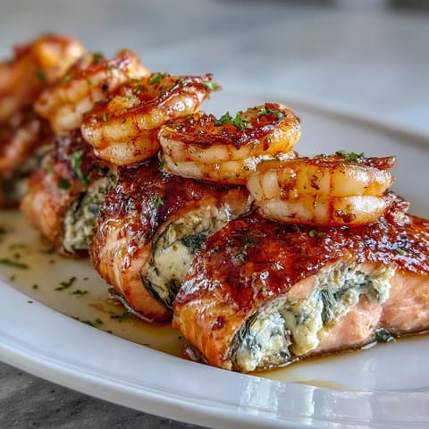 Crab Shrimp Stuffed Salmon