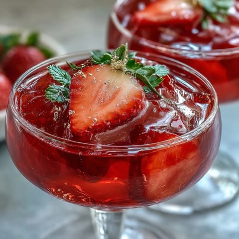 Valentine Strawberry Champagne Shots