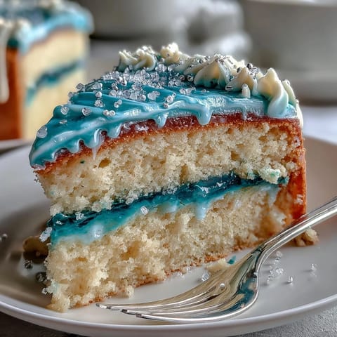 Ocean blue Cancer zodiac cake, adorned with delicate edible shells.