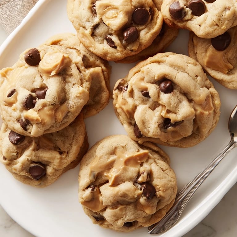 Golden brown Peanut Butter Banana Chip Cookies offer sweet, nutty, and fruity flavors together.
