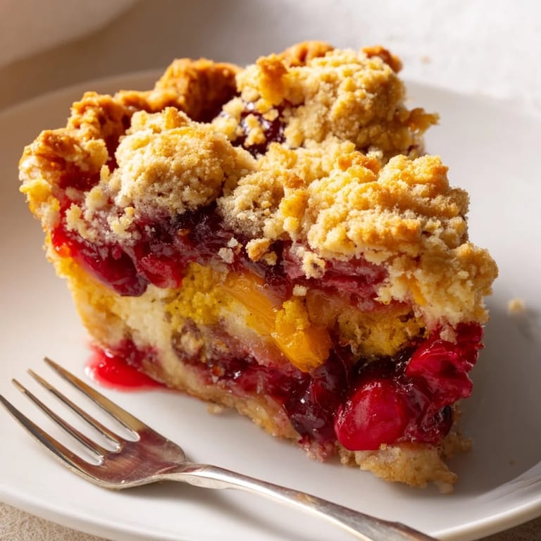 Festive Cherry Cheesecake Pumpkin Muffin Pie, a luscious dessert perfect for holiday gatherings.