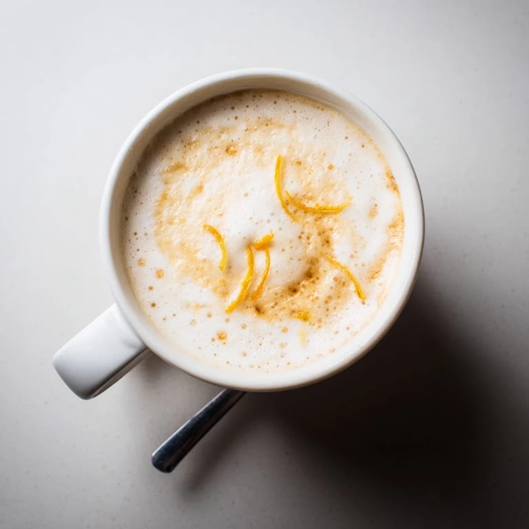 Stylishly presented Onion Latte, featuring caramelized onions and espresso, perfect for adventurous coffee lovers.
