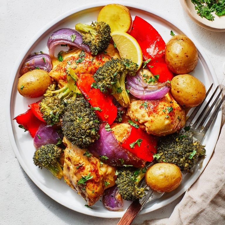 Delicious Lazy Gourmet Chicken & Vegetable One-Pot bursting with flavors and vibrant veggies.