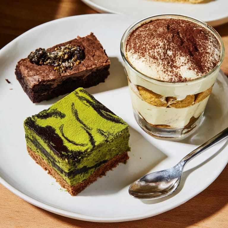 Elegant Chai Tiramisu in mini cups, layered with creamy mascarpone and spiced flavor.  