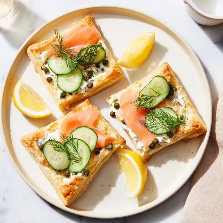 Enjoy the flavors of Étoiles Filantes Assiette de Fin dAnnée with puff pastry stars, perfect for your holiday appetizer.