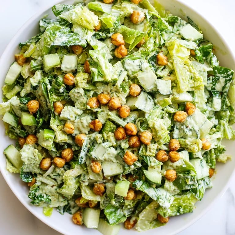 Green Goddess Salad with Crispy Chickpeas