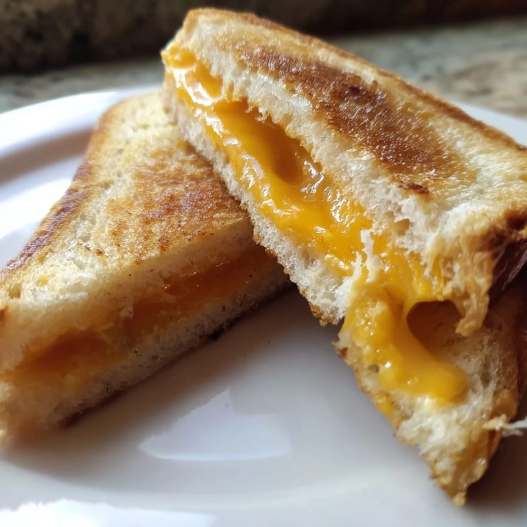 Freshly grilled Honey Chipotle Butter Grilled Cheese, its sourdough bread toasted to a perfect, crispy brown.