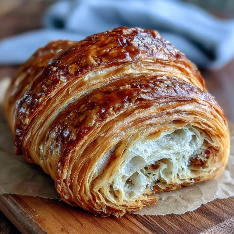 Freshly baked sourdough croissants with tangy aroma and crisp golden edges, ideal for pairing with coffee or jam.  