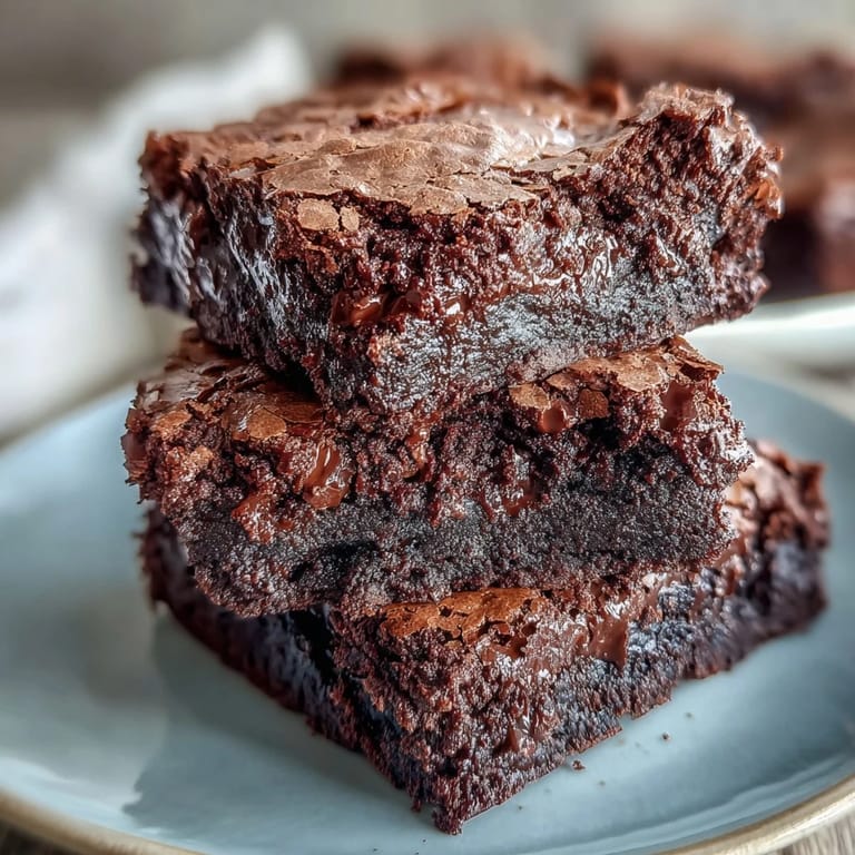 Rich, gooey sourdough discard brownies topped with a luscious peanut butter swirl. An indulgent treat for chocolate and peanut butter lovers.  