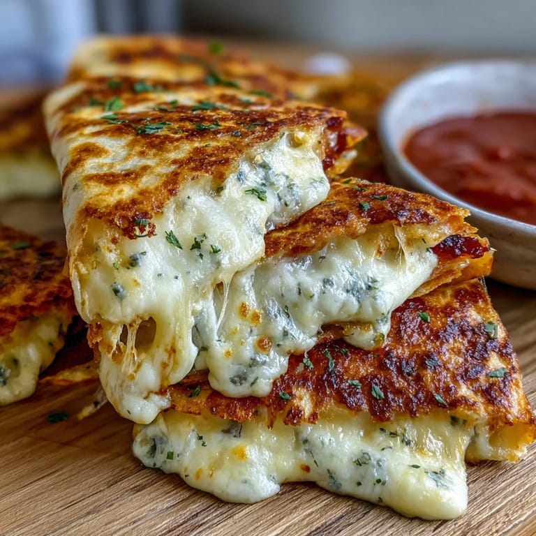 Crispy, cheesy mini quesadilla triangles with colorful bell peppers and spinach, paired with a fresh homemade salsa.