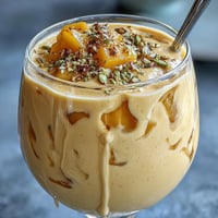 Creamy Mango Lassi Smoothie with cardamom, a delightful Indian-inspired refresher.